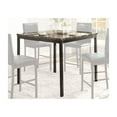 thumbnail image 1 of CoUnter Height Table In Metal Frame With Faux Marble Top Black, 1 of 2