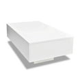 thumbnail image 1 of Coffee Table, High Gloss White, 33 Inch Rectangular Modern Platform, 1 of 5