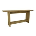 thumbnail image 1 of Benjara Console Table- Long Rectangular Top- 1 Shelf- 71" Light Brown Wood, 1 of 5