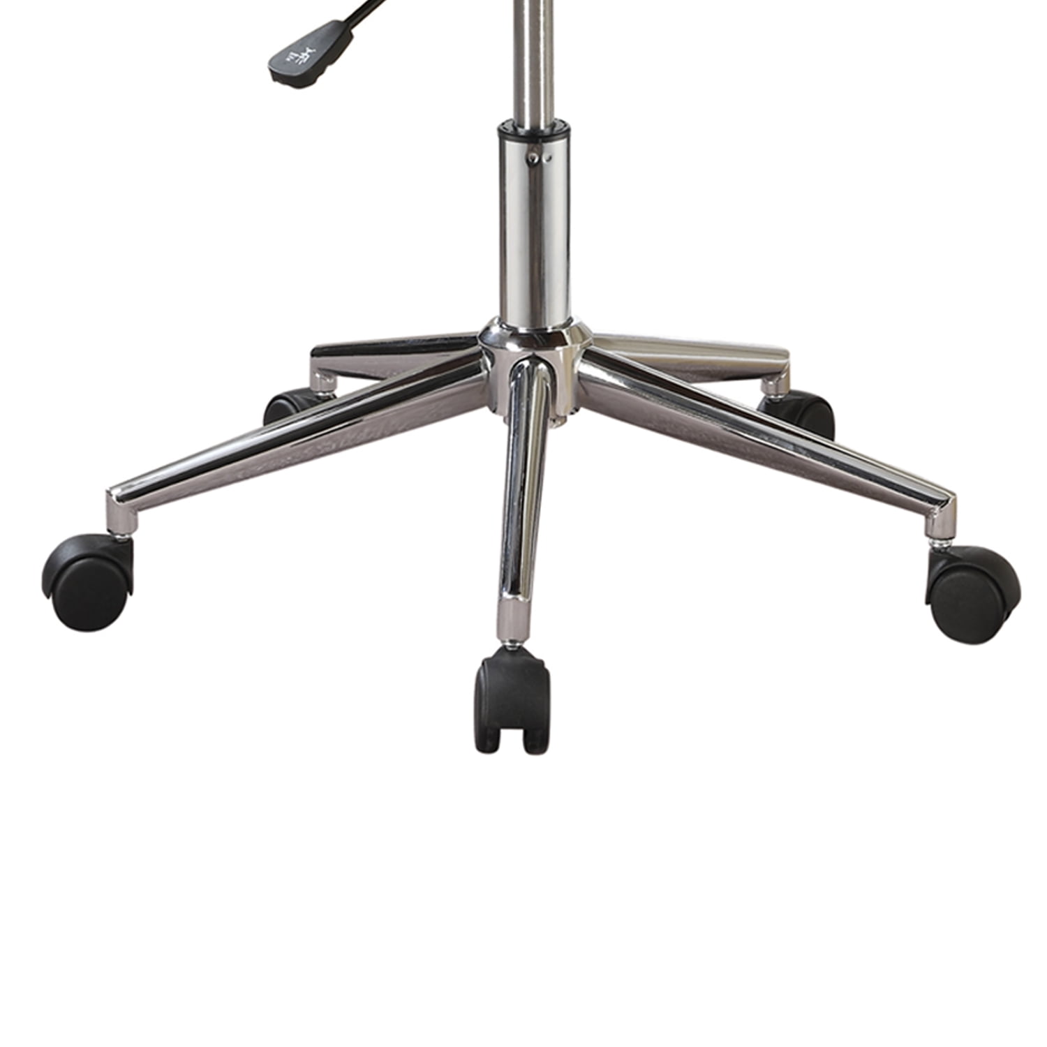 Modern Black Leatherette and Walnut Wood Swivel Task Chair