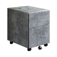 thumbnail image 1 of Benjara Contemporary Style File Cabinet with 3 Storage Drawers and Casters, Gray, 1 of 5