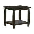 thumbnail image 1 of Contemporary Style Solid Wood End Table With Slightly Rounded Shape, Dark Brown, 1 of 4