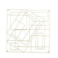 thumbnail image 1 of Benjara Contemporary Style Square Frame Metal Wall Decor, Gold, 1 of 5