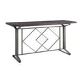 thumbnail image 1 of Counter Height Table with Geometric Metal Base Gray, 1 of 6