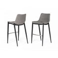 thumbnail image 1 of Counter Leatherette Barstool with Angled Tapered Legs, Set of 2, Gray- Saltoro Sherpi, 1 of 5