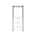 thumbnail image 1 of Cox Modular Closet System, 3 Storage Drawers, Hanging Rod, Black Metal, 1 of 5