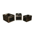 thumbnail image 1 of Cutout Design Wooden Box with Chalkboard Inserts, Set of 3, Brown and Black, 1 of 5