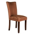 thumbnail image 1 of Benjara Damask Pattern Fabric Upholstered Dining Chair with Wood Legs, Multicolor, 1 of 2