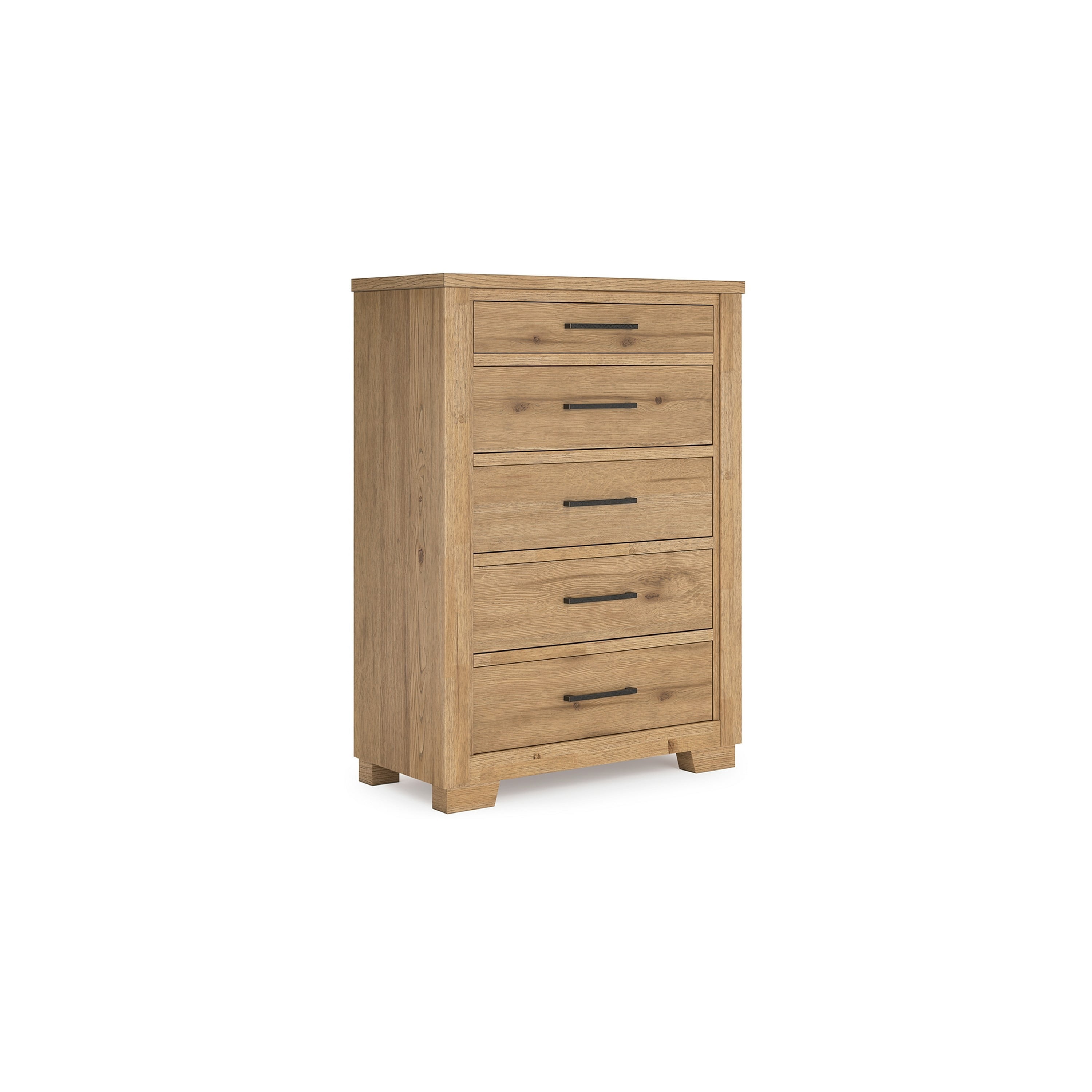 Dani Tall Dresser Chest, 5 Drawer, 58 Inch Rustic Brown Solid Hardwood ...