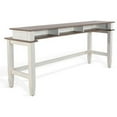 thumbnail image 1 of Dean Console Table- USB and Cubbies- 76 Inch Rectangular Brown- White, 1 of 5
