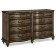 thumbnail image 1 of Benjara Deborah 68 Inch Dresser, 8 Drawers, Knobs and Drop Handles, Brown Wood, 1 of 6