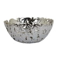 thumbnail image 1 of Decorative Bowl, 13 Inch, Leaf Pierced Design Silver Metal Accent, 1 of 3