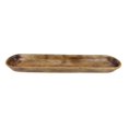 thumbnail image 1 of Decorative Tray, 38 Inch Rectangular Shape w Curved Sides, Brown Wood, 1 of 3