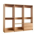 thumbnail image 1 of Dee Modular Closet System, 4 Clothing Racks, 2 Drawers, Oak Brown Wood, 1 of 2