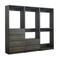 thumbnail image 1 of Dee Modular Closet System, 4 Hanging Rods, 6 Drawers, Dark Gray Wood, 1 of 2