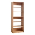 thumbnail image 1 of Benjara Dee Modular Closet System- 5 Tier Storage Shelves- Oak Brown Wood, 1 of 6