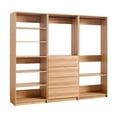 thumbnail image 1 of Dee Walk In Closet, Modular Freestanding Storage 9 Shelf 2 Rods Brown, 1 of 6