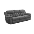 thumbnail image 1 of Benjara BM315275 99 in. Diko Dual Power Recliner Sofa with Cushioned Tufted Seats - Gray & Black, 1 of 5