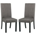 thumbnail image 1 of Dining Chair with Nailhead Trim and Fabric Seat, Set of 2, Gray, 1 of 5