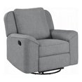 thumbnail image 1 of Diny Manual Glider Recliner Chair-Swivel-Soft Gray Linen Fabric, 1 of 5