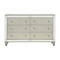 thumbnail image 1 of Dresser with 6 Drawers and Circular Decorative Pattern Silver, 1 of 7