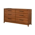 thumbnail image 1 of Dresser with 6 Drawers and Wooden Frame Brown, 1 of 6