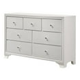 thumbnail image 1 of Benjara Dresser with 7 Drawers and Textured Pattern, White, 1 of 5