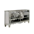 thumbnail image 1 of Benjara Dresser with Crystal Knobs and Mirror Panels, Silver, 1 of 5