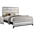 thumbnail image 1 of Erica Twin Size Bed, White and Black Wood Finish, Panel Style Headboard, 1 of 5