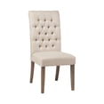 thumbnail image 1 of Fabric Dining Chair with Button Tufted Back, Set of 2, Beige, 1 of 3