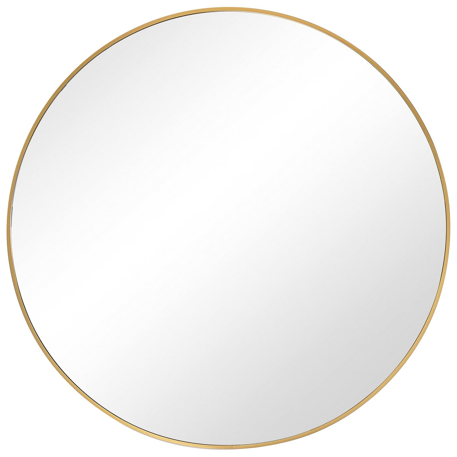 Large Round Gold Framed Wall Mirror