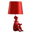 thumbnail image 1 of Benjara Fabric Shade Table Lamp with Polyresin Sitting Clown Base, Red, 1 of 5