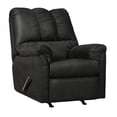 thumbnail image 1 of Fabric Upholstered Rocker Recliner with Tufted Backrest, Black, 1 of 3