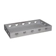 thumbnail image 1 of Benjara Farmhouse Style Rectangular Tray with Heart Shape Cutouts, Whitewashed, 1 of 3