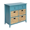 thumbnail image 1 of Benjara Flavius Console Table With 6 Drawers, Blue, 1 of 5