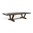 thumbnail image 1 of Flint Extendable Dining Table, 108-140 Inch, 2 Folding Leaves, Brown, 1 of 6