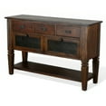 thumbnail image 1 of Flint Sideboard Buffet Console, 2 Doors, 3 Drawer, Shelf, Rustic Brown, 1 of 7