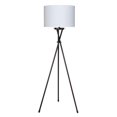 thumbnail image 1 of Benjara Floor Lamp with Tubular Metal Tripod Base, Black and White, 1 of 5
