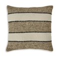 thumbnail image 1 of Fordy 20 Inch Decorative Throw Pillow Set of 4, Woven Stripes, Ivory, Tan, 1 of 5