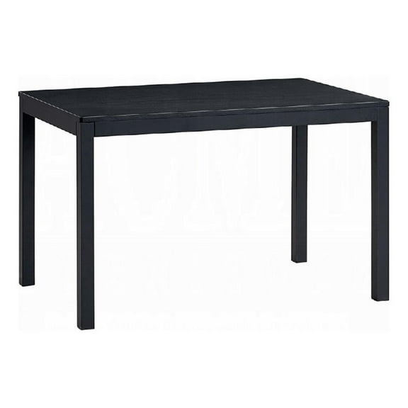 Frey Dining Table-47 Inch Rectangular Top-Scandinavian Black Wood
