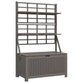 thumbnail image 1 of Garden Storage Box with Trellis, Shelves, Gray Acacia Wood, 63 Inch, 1 of 6