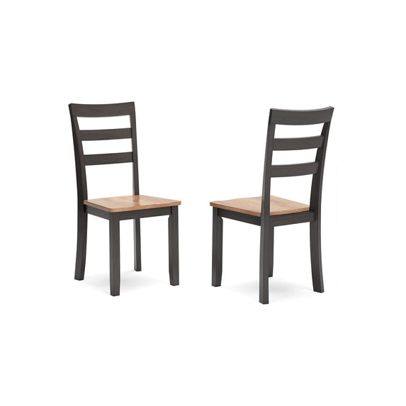 Benjara BM328078 Gasy Dining Chair - Dark Brown Wood - Contoured Seat - 17 in. - Set of 2