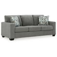 thumbnail image 1 of Gavin Sofa, Gray Polyester, Soft Cushions, 2 Accent Pillows, 85 Inch, 1 of 3