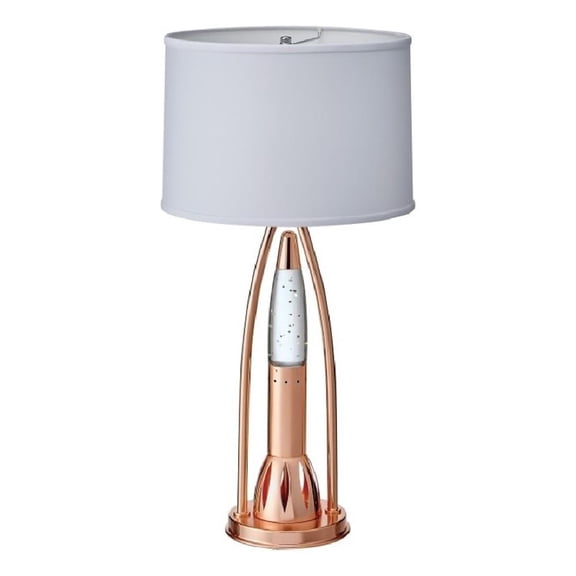 Gerry Table Lamp with 3 Bulb 4 Way Socket Switch- Copper Metal 30 Inch