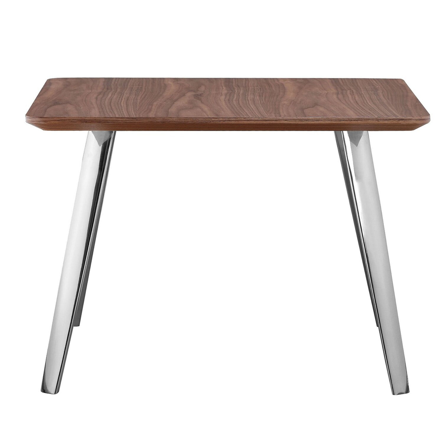 Benjara Hle 26 Inch Side End Table, Walnut Wood Veneer, High Polished ...
