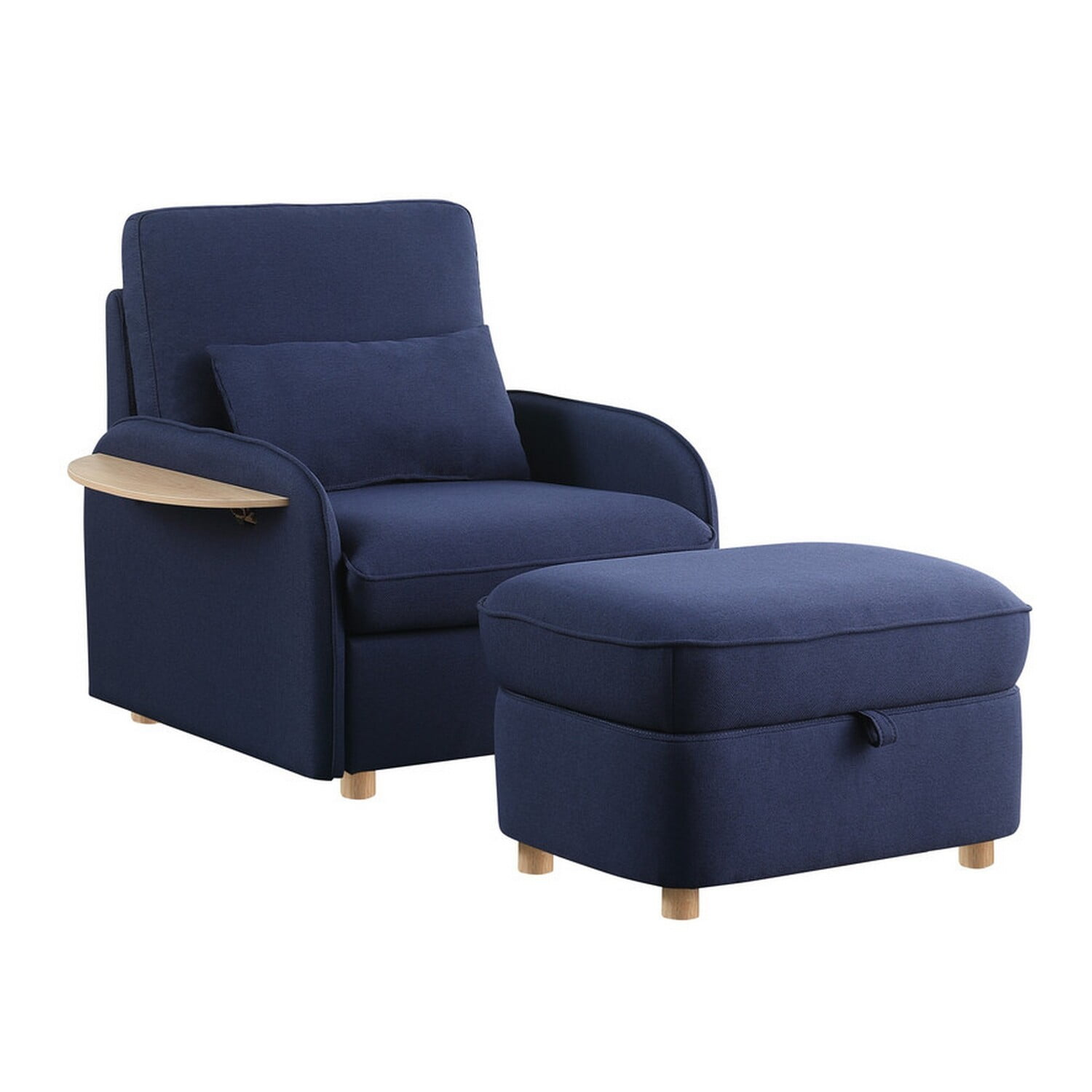 【2脚セット】SPECIAL OTHERS CHAIR Acme Furniture Janella Blue Leather Side Chair Set of 2 with