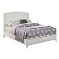 thumbnail image 1 of Mahogany Wood Standard King Panel Bed, White, 1 of 5