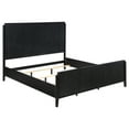 thumbnail image 1 of Jack King Size Bed, Fluted Panel Headboard, Round Tapered Legs, Black, 1 of 6
