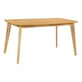 thumbnail image 1 of Jadie Dining Table-Tapered Legs-Natural Oak Wood Rectangular 60 Inch, 1 of 6