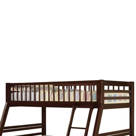 Twin/Full Bunk Bed with 2 Drawers, Espresso Brown